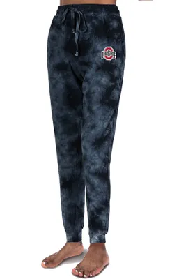 Womens Black Ohio State Buckeyes Cloud Dye Sweatpants