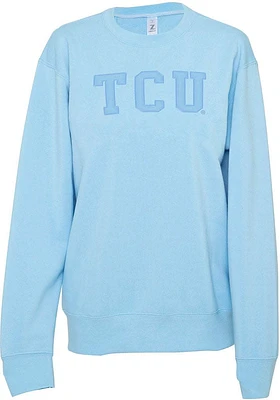 TCU Horned Frogs Womens Light Blue Sport Crew Sweatshirt