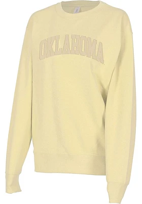 Oklahoma Sooners Womens Yellow Sport Crew Sweatshirt