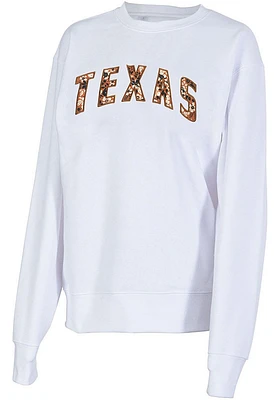 Texas Longhorns Womens White Sport Crew Sweatshirt