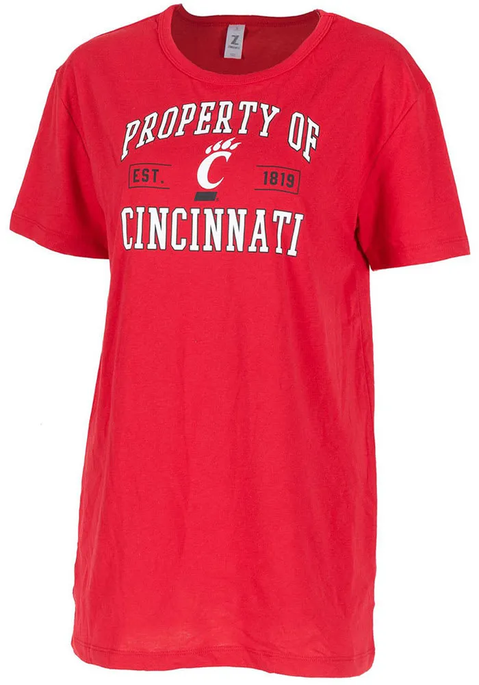 Cincinnati Bearcats Womens Oversized Short Sleeve T-Shirt