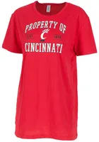 Cincinnati Bearcats Womens Oversized Short Sleeve T-Shirt