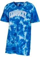 Kentucky Wildcats Womens Blue Tie Dye Short Sleeve T-Shirt