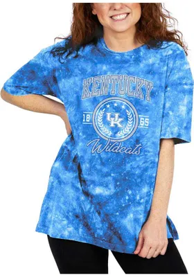 Kentucky Wildcats Womens Blue Dye Swirl Short Sleeve T-Shirt