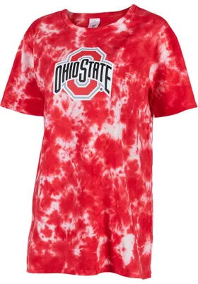 Ohio State Buckeyes Womens Tie Dye Short Sleeve T-Shirt