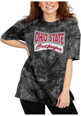 Ohio State Buckeyes Womens Cloud Dye Short Sleeve T-Shirt