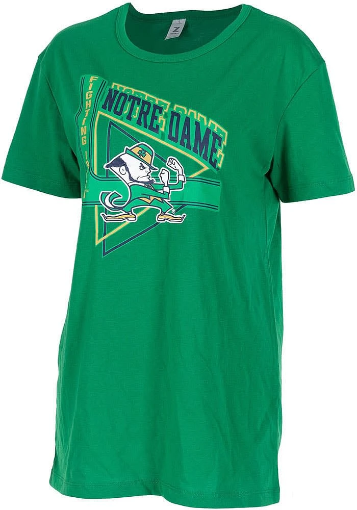 Notre Dame Fighting Irish Womens Kelly Green Oversized Short Sleeve T-Shirt