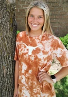 Texas Longhorns Womens Burnt Orange Tie Dye Short Sleeve T-Shirt