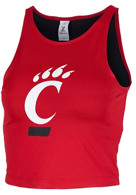 Cincinnati Bearcats Womens Cropped First Down Tank Top