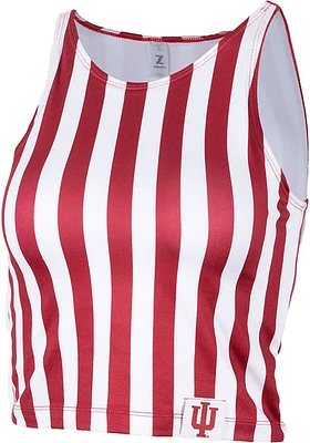 Indiana Hoosiers Womens Crimson Cropped First Down Tank Top