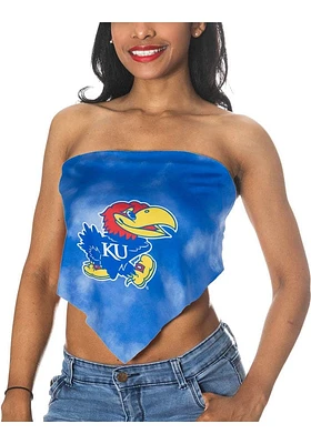 Kansas Jayhawks Womens Blue Tie Back Tank Top