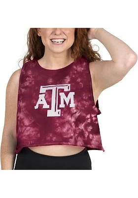 Texas A&M Aggies Womens Maroon Cloud Dye Tank Top