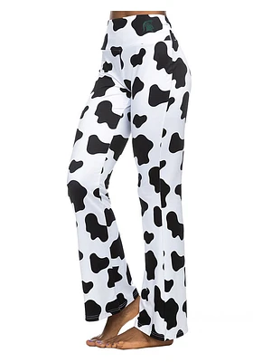 Michigan State Spartans Womens White Cow Print Flare Pants