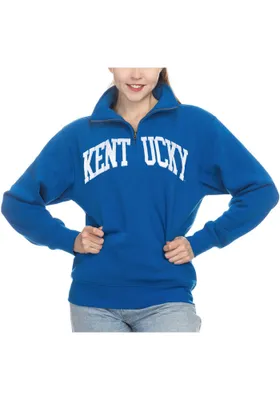 Kentucky Wildcats Womens Blue Sport Fleece Qtr Zip