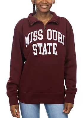 Missouri State Bears Womens Maroon Sport Fleece Qtr Zip
