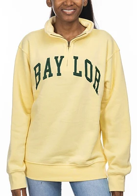 Baylor Bears Womens Yellow Sport Fleece Qtr Zip