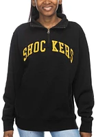 Wichita State Shockers Womens Black Sport Fleece Qtr Zip
