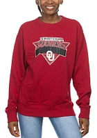 Oklahoma Sooners Womens Crimson French Terry Crew Sweatshirt