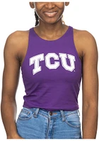 TCU Horned Frogs Womens Purple First Down Crop Tank Top