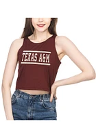 Texas A&M Aggies Womens Maroon First Down Crop Tank Top