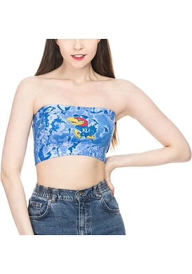 Kansas Jayhawks Womens Blue Vapor Bandeau Tank Top