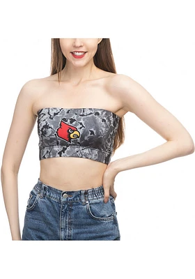 Louisville Cardinals Womens Black Vapor Bandeau Tank Top