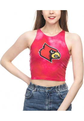 Louisville Cardinals Womens Red Mist First Down Crop Tank Top