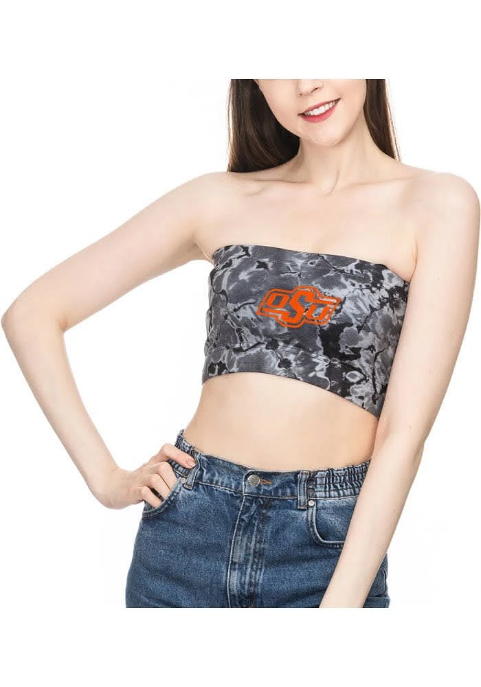 Oklahoma State Cowboys Womens Black Vapor Bandeau Tank Top