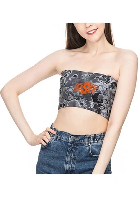Oklahoma State Cowboys Womens Black Vapor Bandeau Tank Top