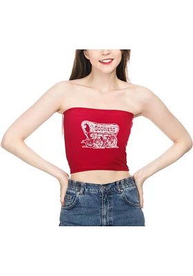 Oklahoma Sooners Womens Crimson Tube Top Tank