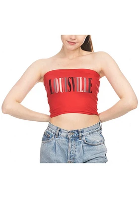 Louisville Cardinals Womens Red Tube Top Tank