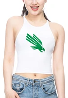 North Texas Mean Green Womens White First Down Crop Tank Top