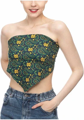 Notre Dame Fighting Irish Womens Navy Blue Mist Strapless Tie Back Tank Top