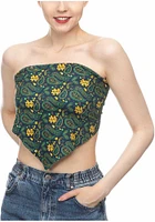 Notre Dame Fighting Irish Womens Navy Blue Mist Strapless Tie Back Tank Top