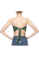 Notre Dame Fighting Irish Womens Navy Blue Mist Strapless Tie Back Tank Top