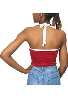 Indiana Hoosiers Womens Crimson Crop Halter Tank Top
