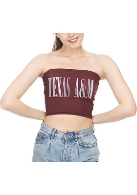 Texas A&M Aggies Womens Maroon Mist Tube Top Tank