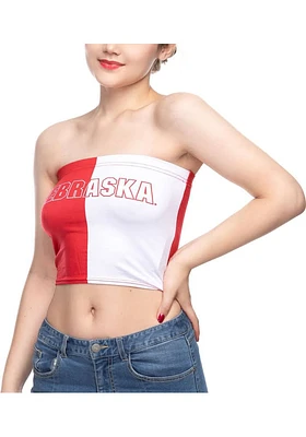 Nebraska Cornhuskers Womens Red Colorblock Tube Top Tank