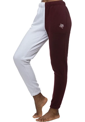 Texas A&M Aggies Womens Two Tone Jogger White Sweatpants