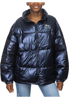 Notre Dame Fighting Irish Womens Navy Blue Puffer Heavy Weight Jacket