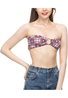 Indiana Hoosiers Womens Crimson Bandeau Ring Tank Top