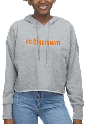 FC Cincinnati Womens Grey Terry Hooded Sweatshirt