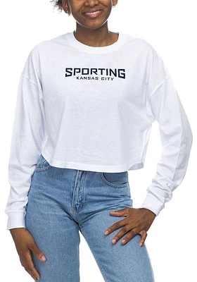Sporting Kansas City Womens White Drop LS Tee