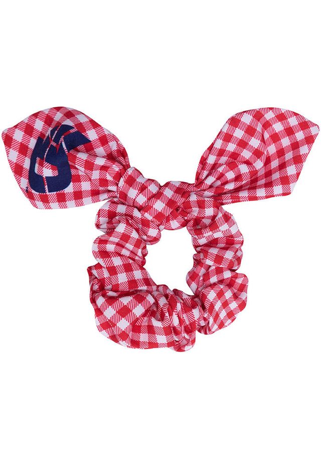 Dayton Flyers Gingham Knot Womens Hair Scrunchie