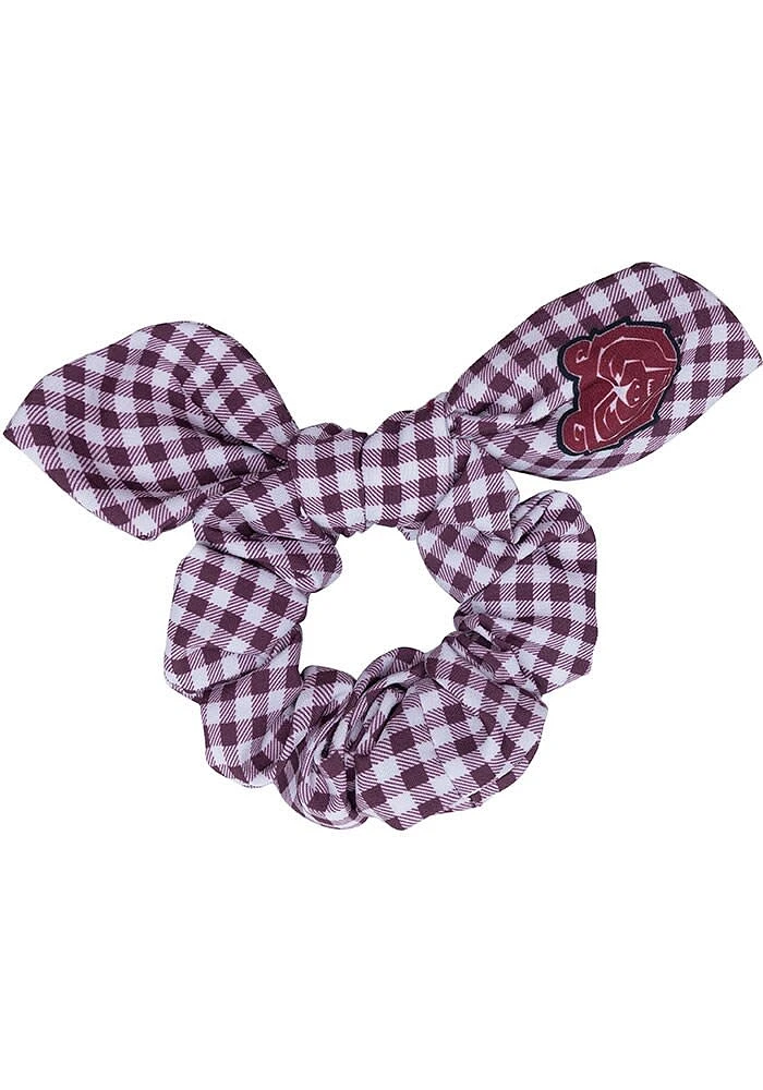 Missouri State Bears Gingham Knot Womens Hair Scrunchie