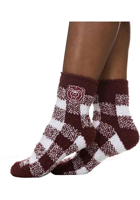 Missouri State Bears Buffalo Check Womens Quarter Socks