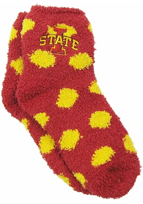 Iowa State Cyclones Fuzzy Dot Youth Quarter Socks