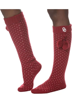Oklahoma Sooners Logo Womens Knee Socks