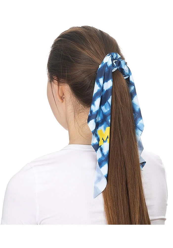 Michigan Wolverines Shibori Scarf Womens Hair Scrunchie