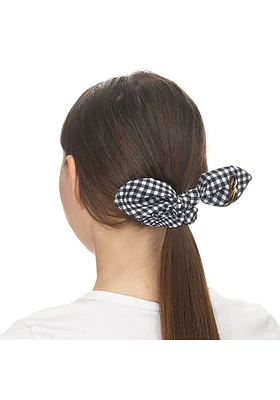 Missouri Tigers Gingham Knot Womens Hair Scrunchie
